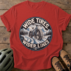 Wide Tires Tee — red
