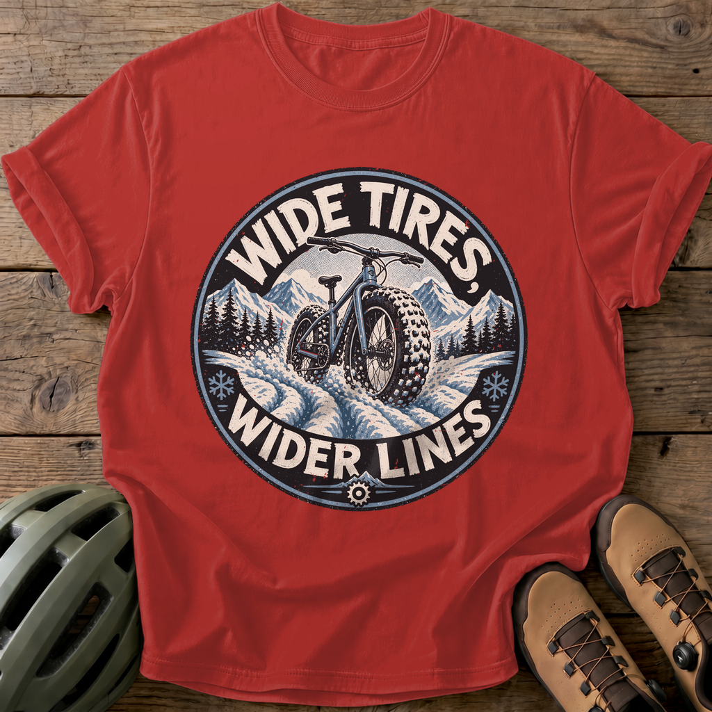 Wide Tires Tee — red