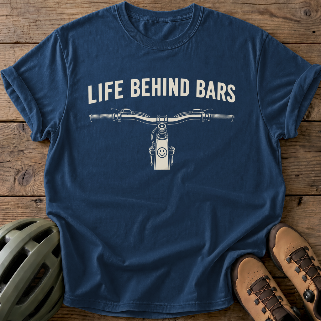 Behind Bars Tee — navy