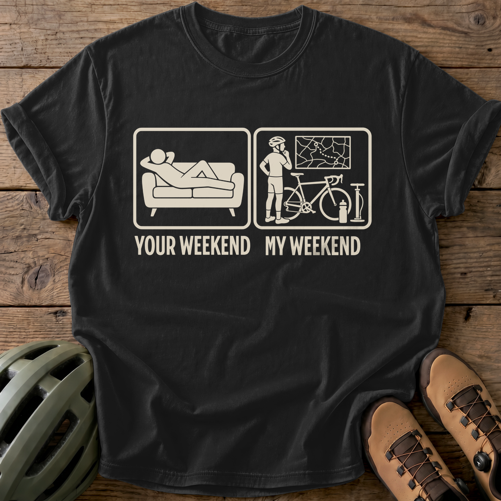 Weekend Cycling Tee — black