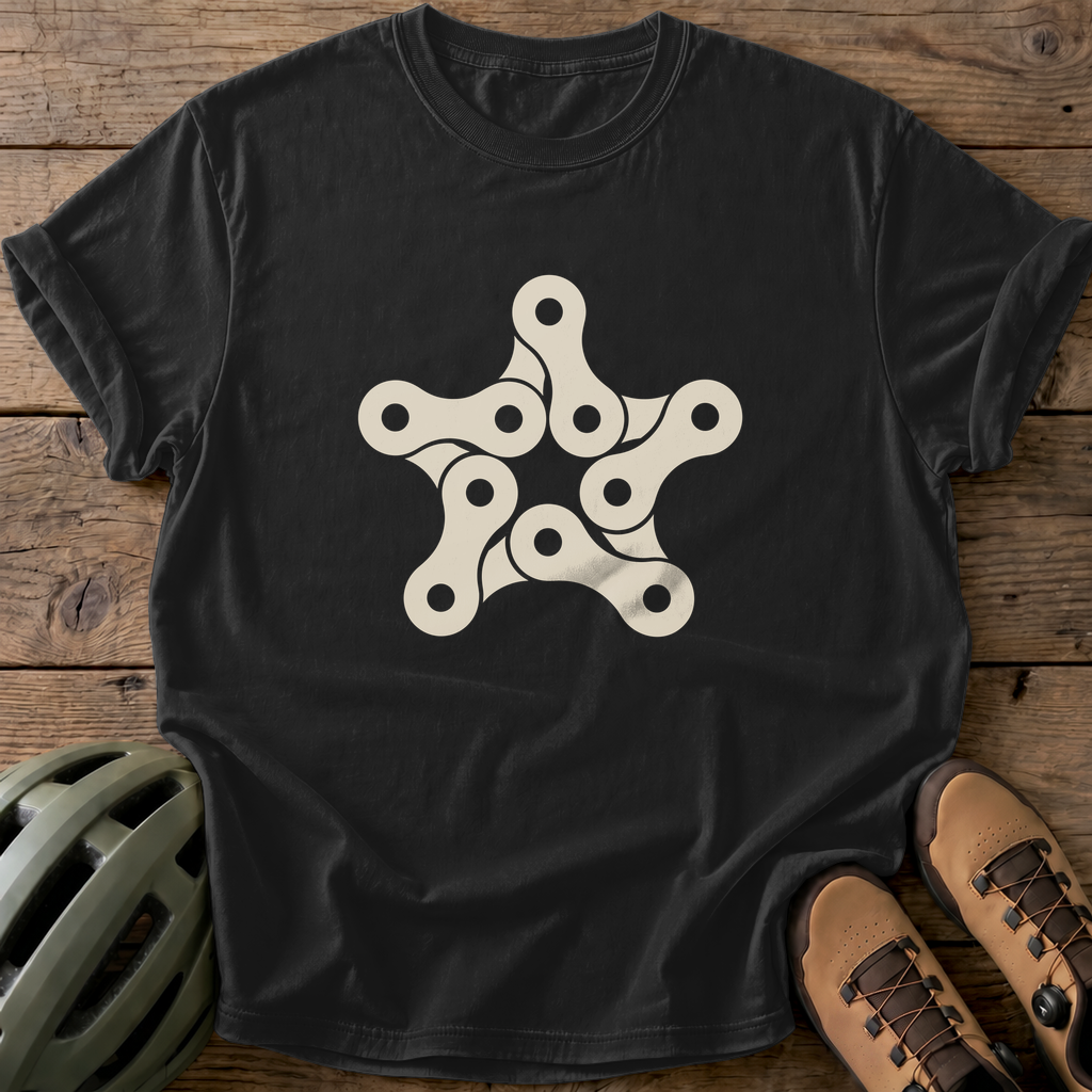 Chain Star Tee — black