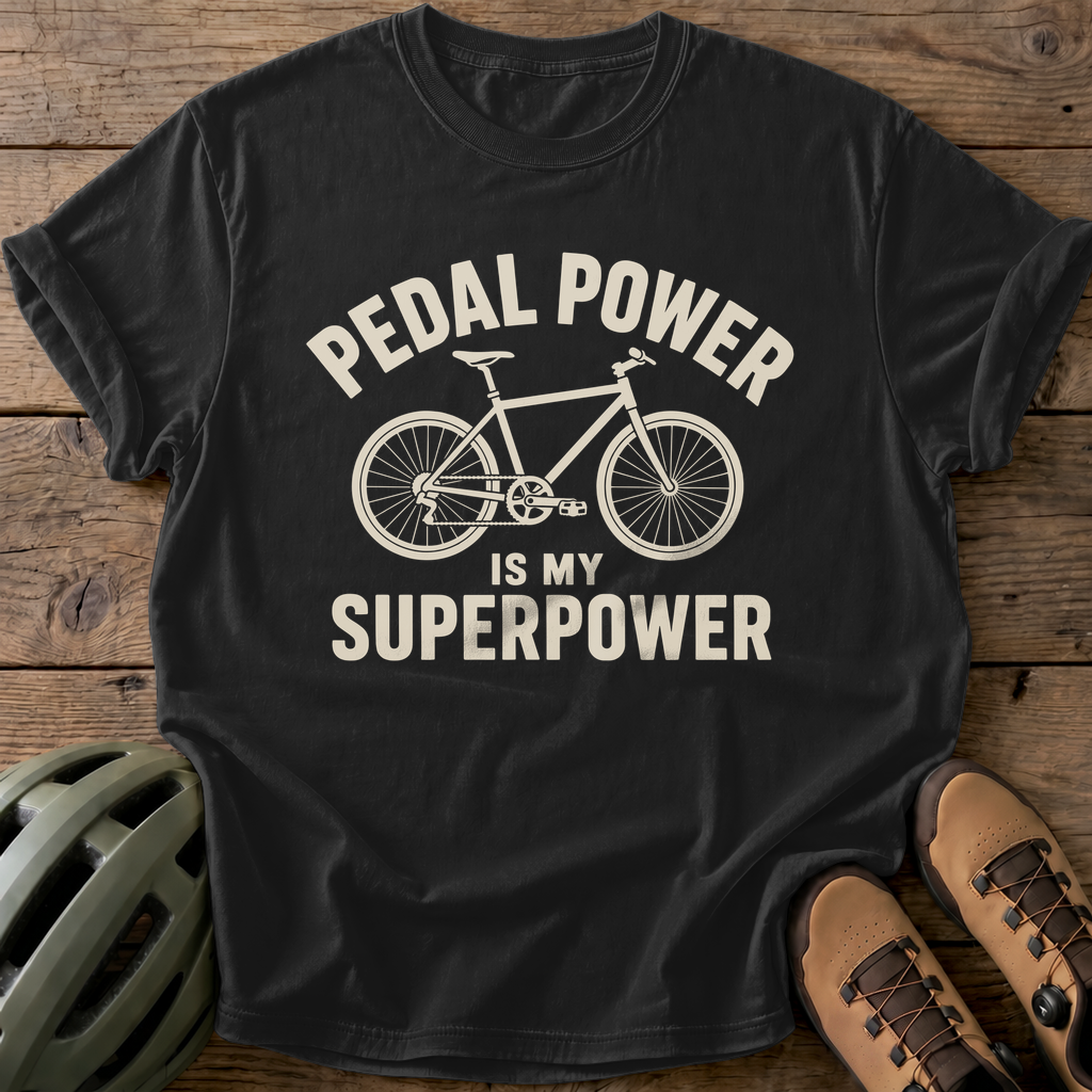Pedal Power Tee — black